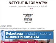 Tablet Screenshot of ii.uph.edu.pl