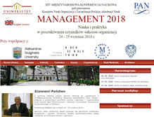 Tablet Screenshot of management.uph.edu.pl