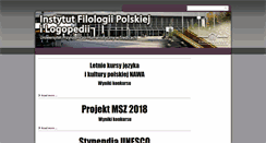 Desktop Screenshot of ifp.uph.edu.pl
