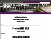Tablet Screenshot of ifp.uph.edu.pl